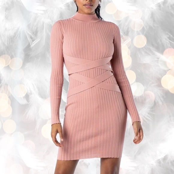 ‼️ Pink Mauve Sweater Dress Strap Detail - Picture 3 of 8